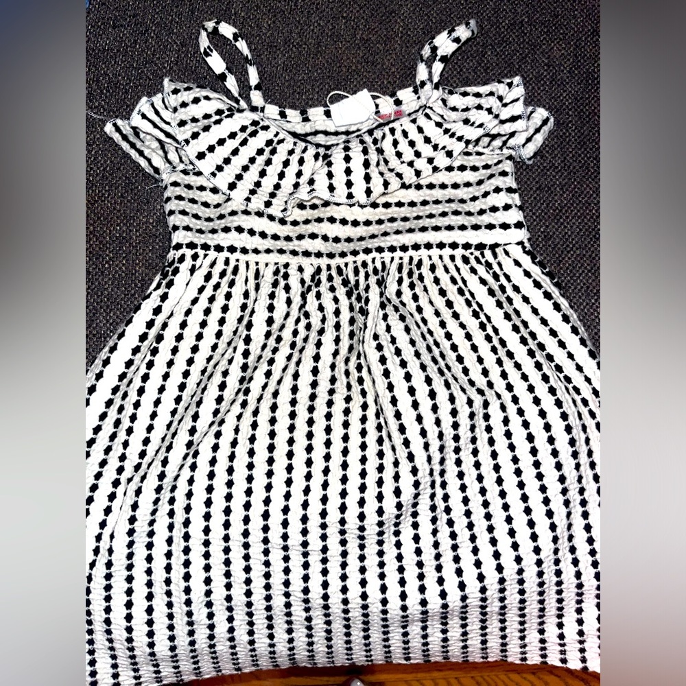 Zara Black and White Polka Dot Kids Dress
